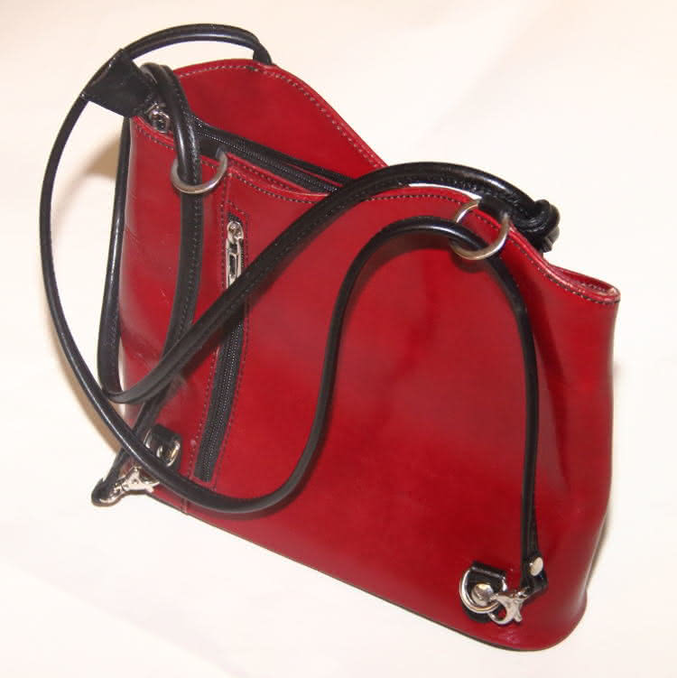 schwarze Leder Handtasche